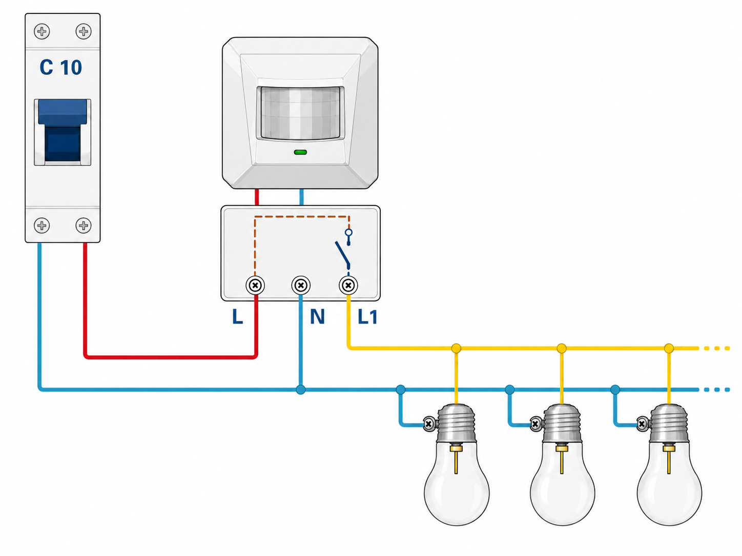 branchement detecteur