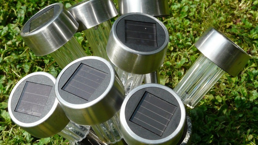 Kit 5 mini spots extérieur sol système alimentation solaire